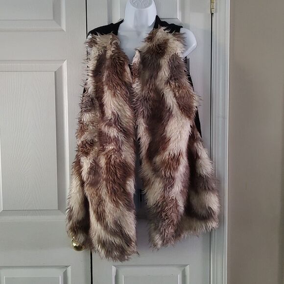 Cato Faux Fur  open front cardigan vest  Sz XL - Picture 1 of 5